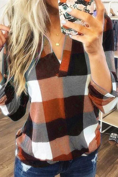 Scotland Plaid Top Shirt