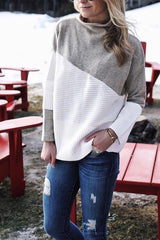 Chic Turtleneck Patchwork Sweaters