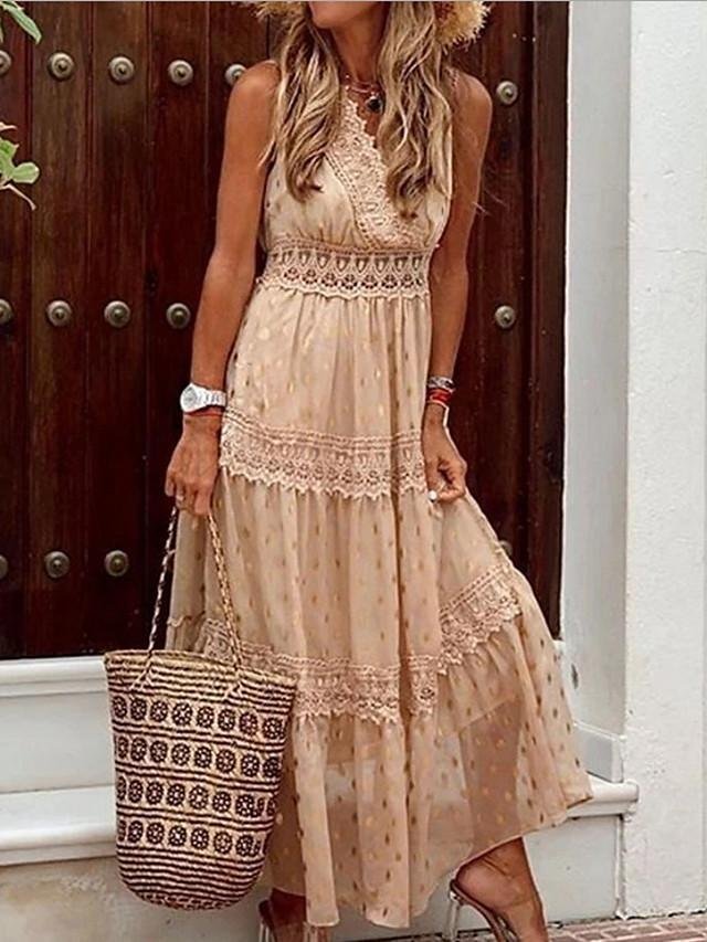 Women's A-Line Dress Maxi long Dress