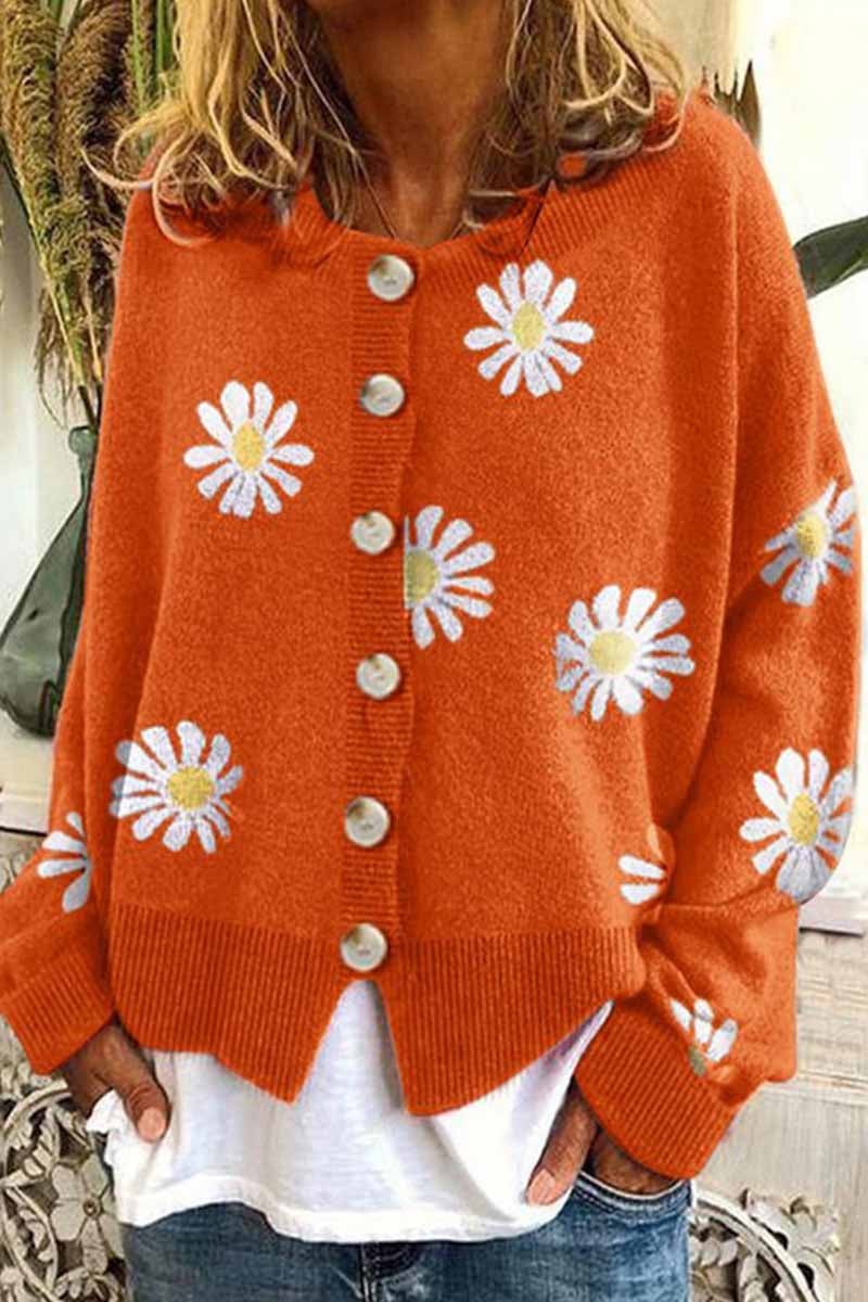 Casual Loose Daisy Cardigan