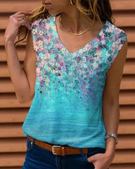 Colorful Oils Sleeveless Tank Top