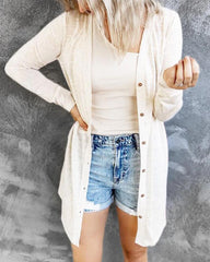 Thin Knitting Long Cardigan