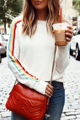 Rainbow Stripe Long Sleeve Sweater