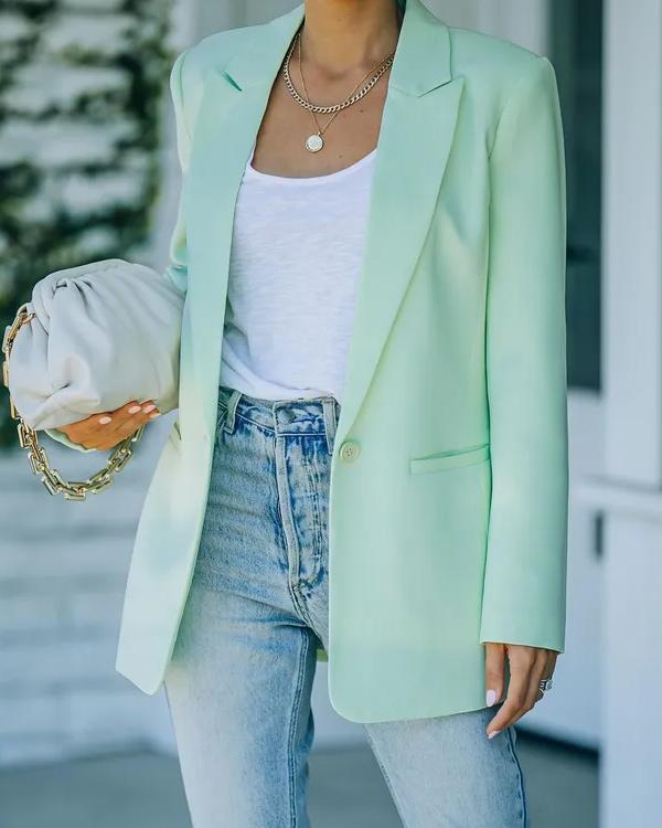 Candy Color Leisure Suit Blazer