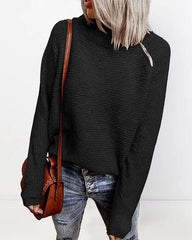 Zipper Shoulder Cozy Sweater