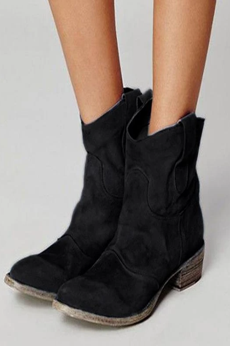 Wild Flat Heel Short Boots