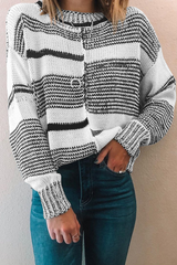 Round Neck Stitching Sweater