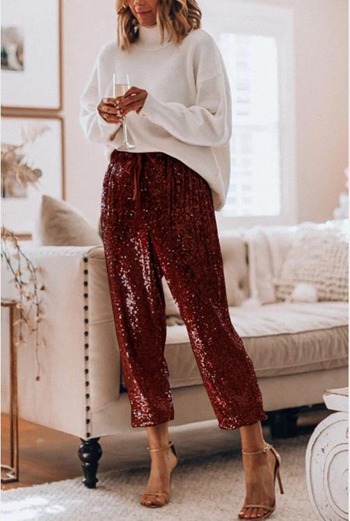 Sequin Jogging Party Pants