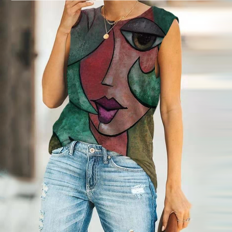 Character Print Sleeveless Camisole