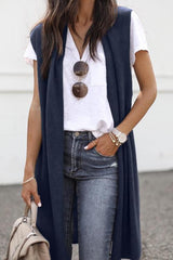 Fashion Long Vest Cardigan