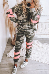 Camouflage Hooded Two Piece Sets