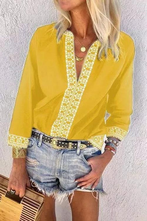 Bracelet Sleeve Retro Shirt