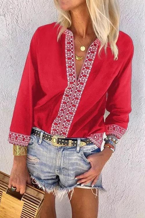 Bracelet Sleeve Retro Shirt