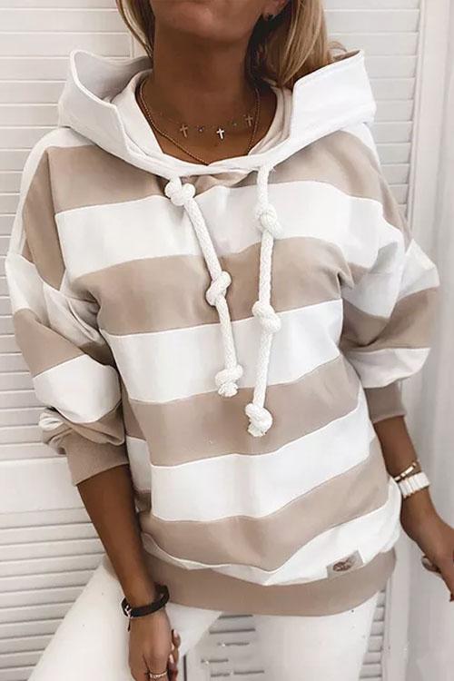 Wide Striped Light Hoodie