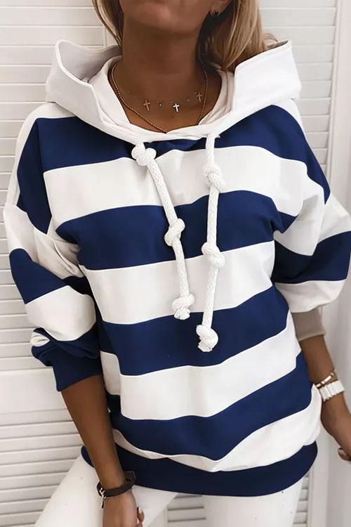 Wide Striped Light Hoodie