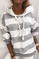 Wide Striped Light Hoodie