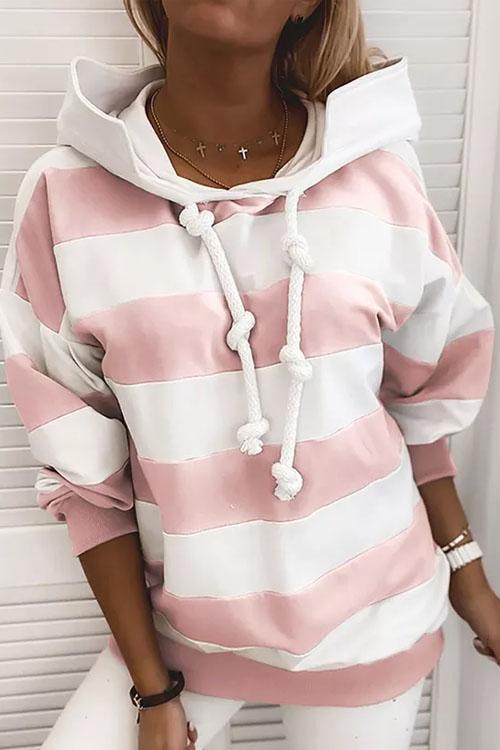 Wide Striped Light Hoodie