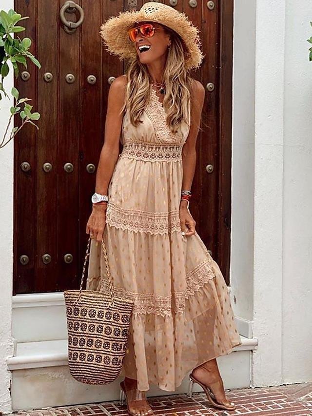 Women's A-Line Dress Maxi long Dress