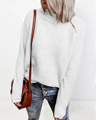 Zipper Shoulder Cozy Sweater