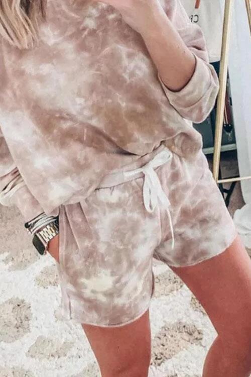 Tie-dye Top & Shorts Two-piece Set