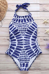 Wave Print Bikini Swimsuit