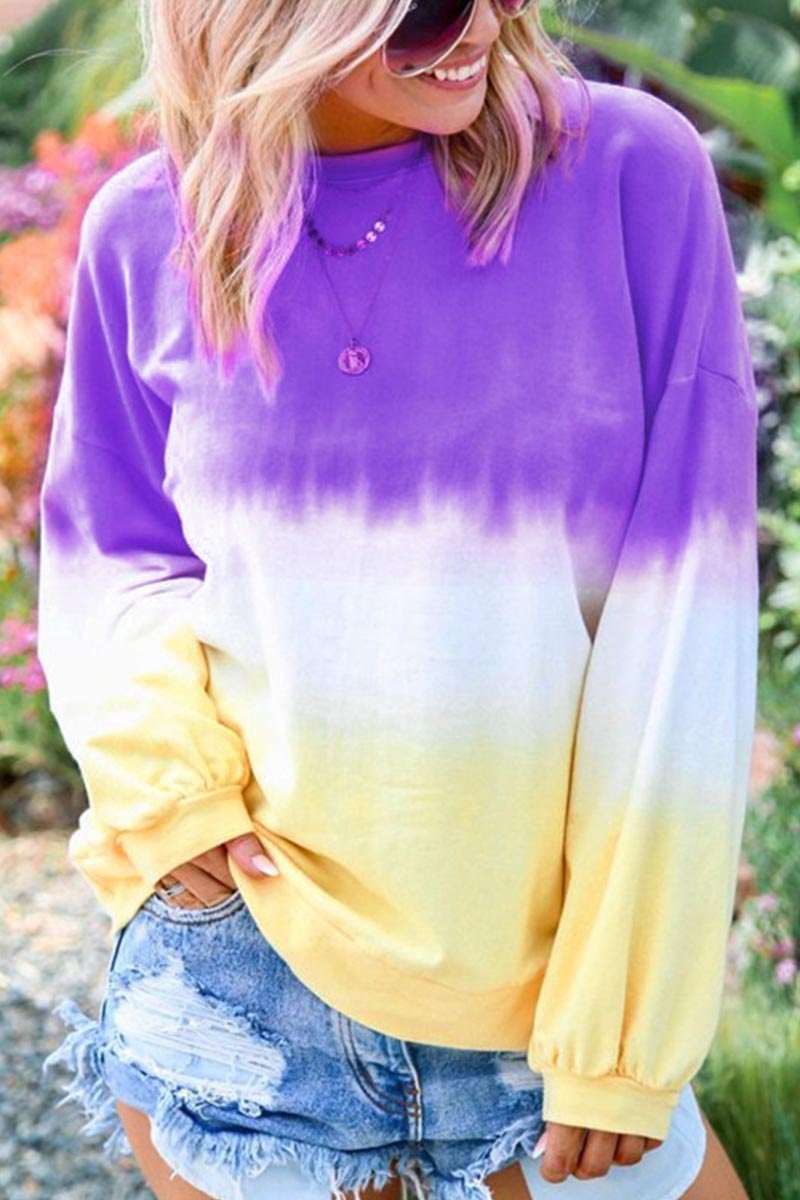 Tie-dye Fashion Color Top(3 Colors)