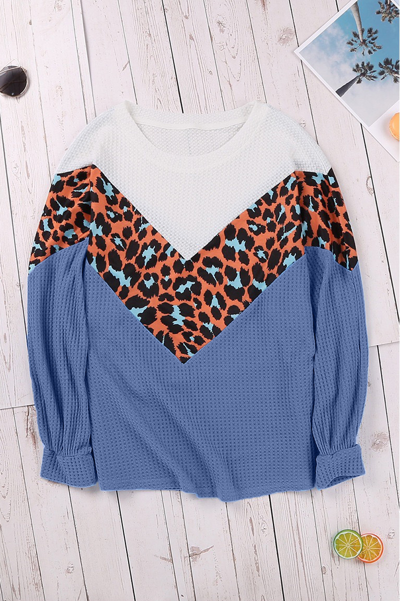 Color Block Round Neck Sweater