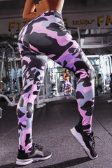 Camouflage Printed High Waist Sports Pants