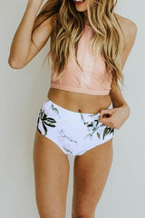 Printing High Waist Sleeveless Casual Bikini