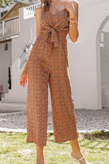 Vacation Lace-Up Strapped Jumpsuit