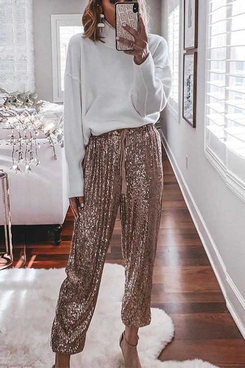 Sequin Jogging Party Pants