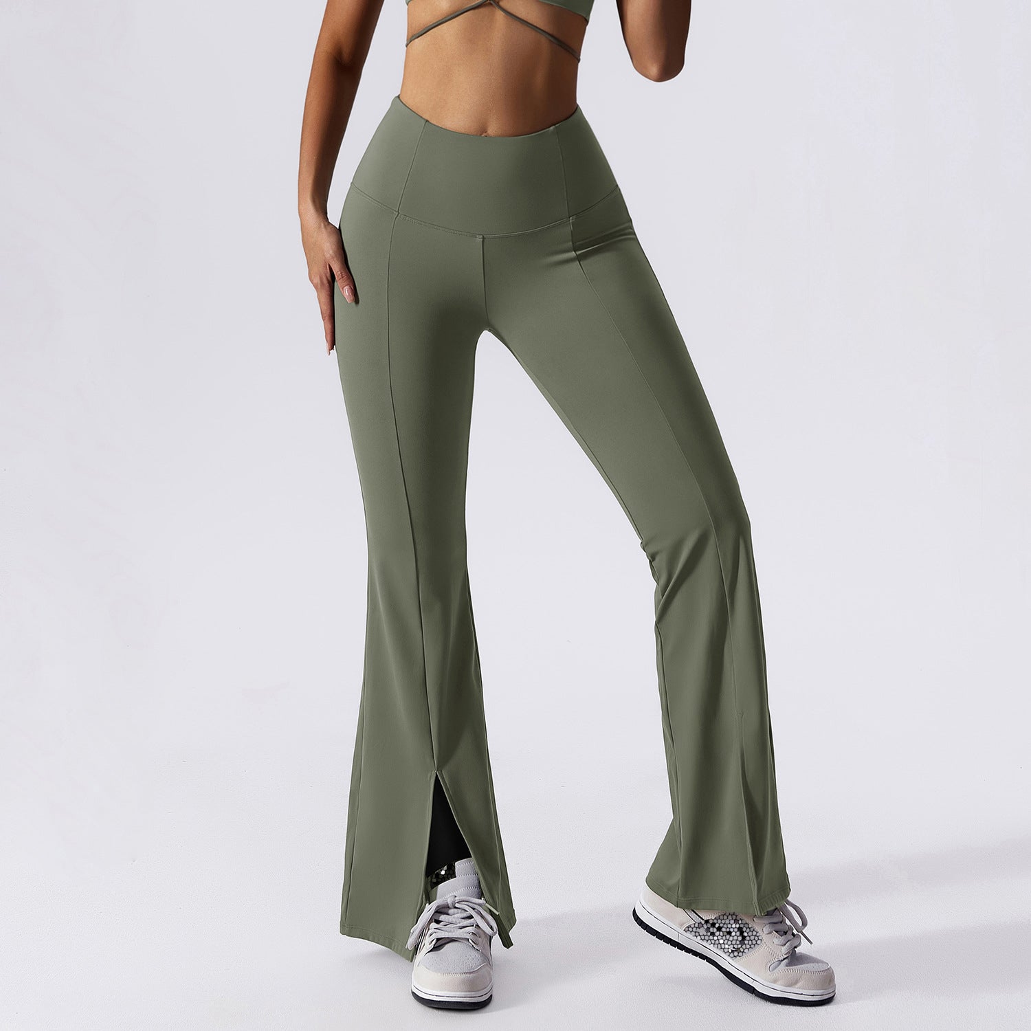 Split Hem Flare Leggings