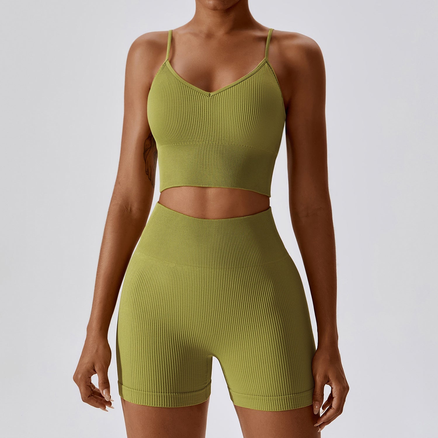 Seamless Workout Tank Top & Shorts Set