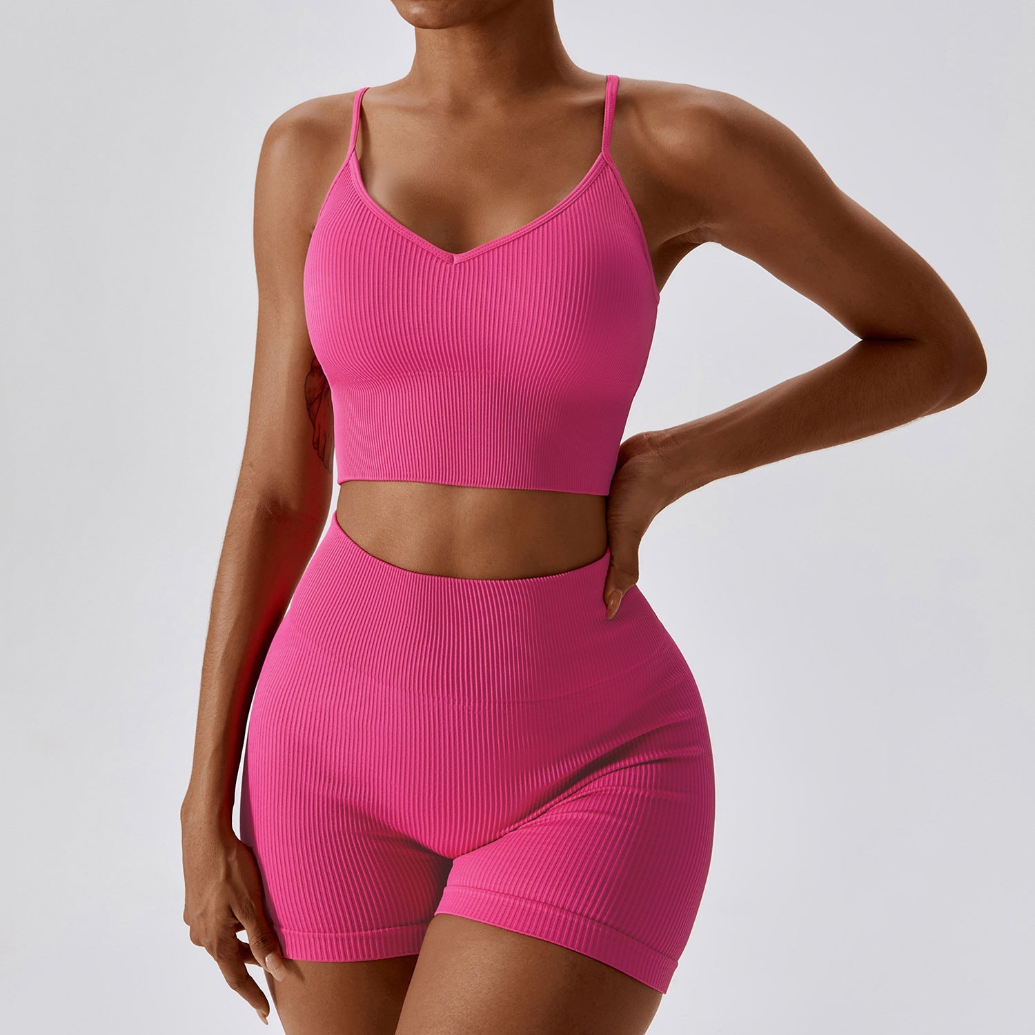 Seamless Workout Tank Top & Shorts Set