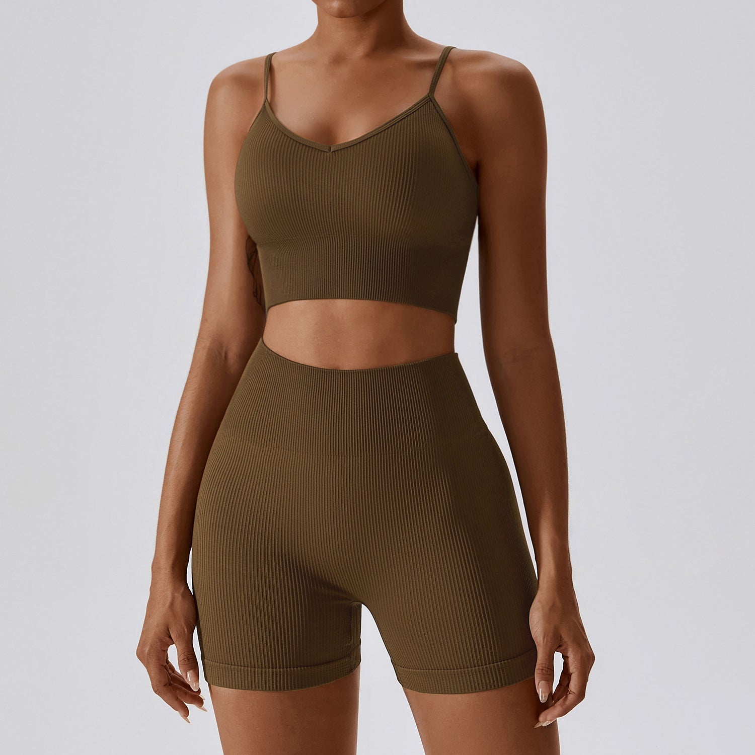 Seamless Workout Tank Top & Shorts Set