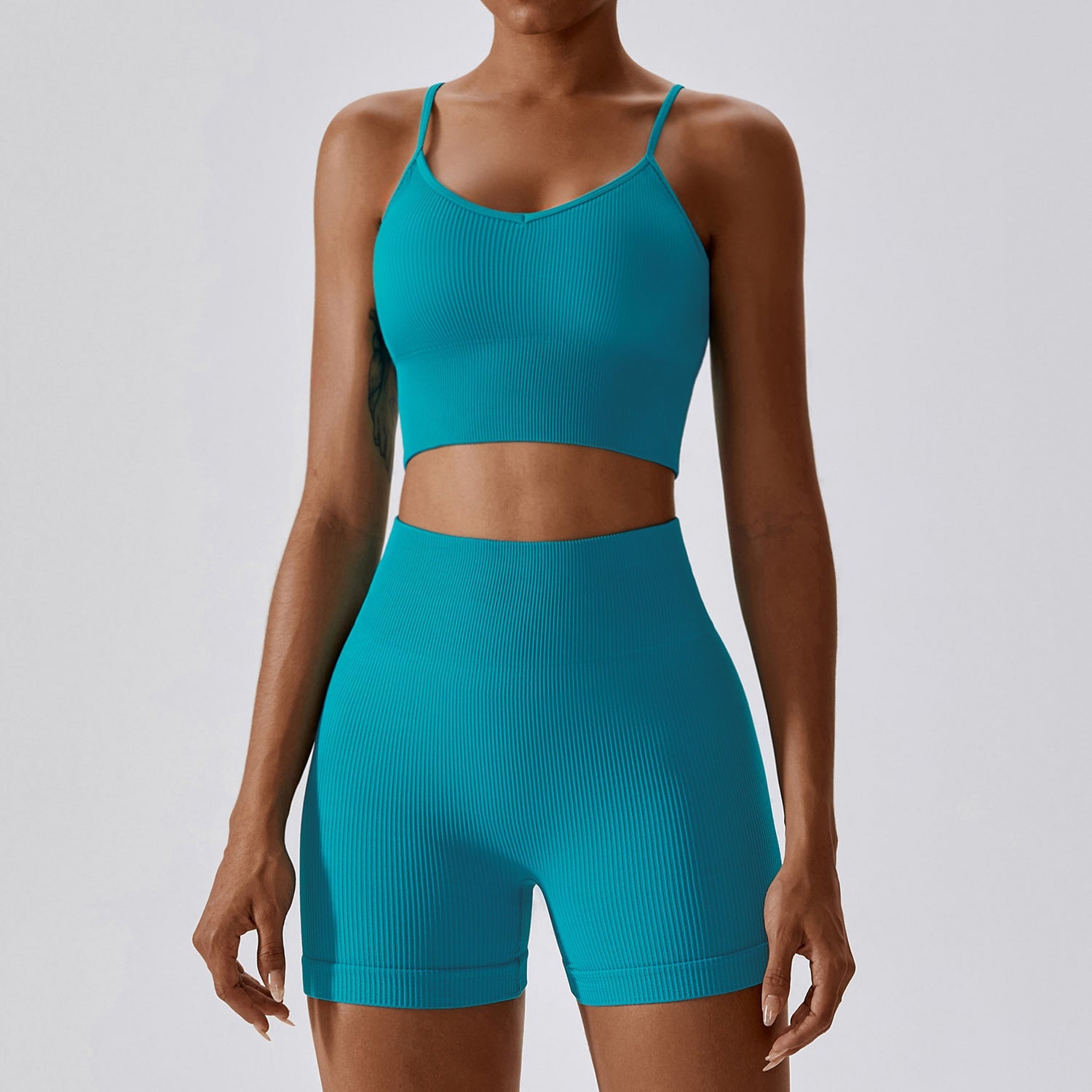 Seamless Workout Tank Top & Shorts Set