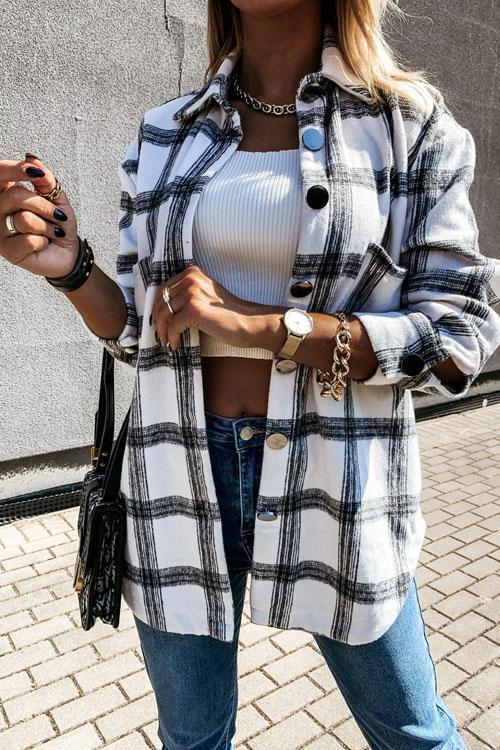 Retro big button shirt jacket (11 colors)