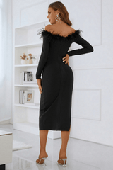 Freddie Off Shoulder Cut Out Bandage Dress