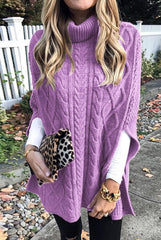 Fashion Solid Color Turtleneck Sweater