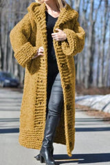 Fashion Solid Color Button Thick Knitwear