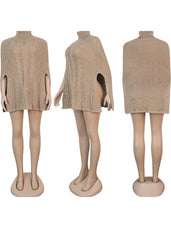 Fashion Solid Color Turtleneck Sweater