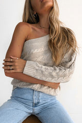 Fashion Sexy Solid Color Twist Sweater