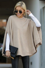 Casual Round Collar Cloak Top