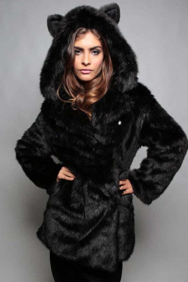 Fashion Lovely Imitation Fox Fur Coat