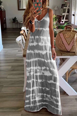 Tie Dye Striped Maxi Dress