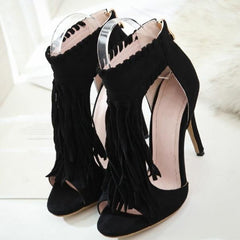 Fashion Open Toe Tassels Ankle Women Sandals