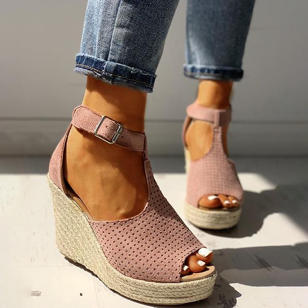 Women Summer Fish Mouth Wedge Sandals