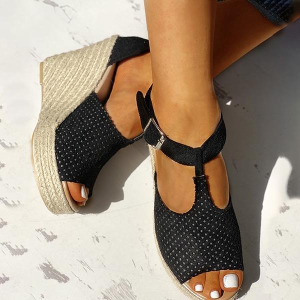 Women Summer Fish Mouth Wedge Sandals