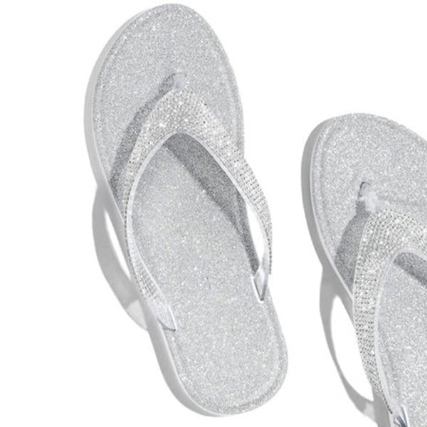 Women Casual Beach Flip Flops Slide Flash Bling Slippers