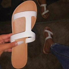 Women Slip-On Thread Flip Flop Flat With Casual Color Block Slippers